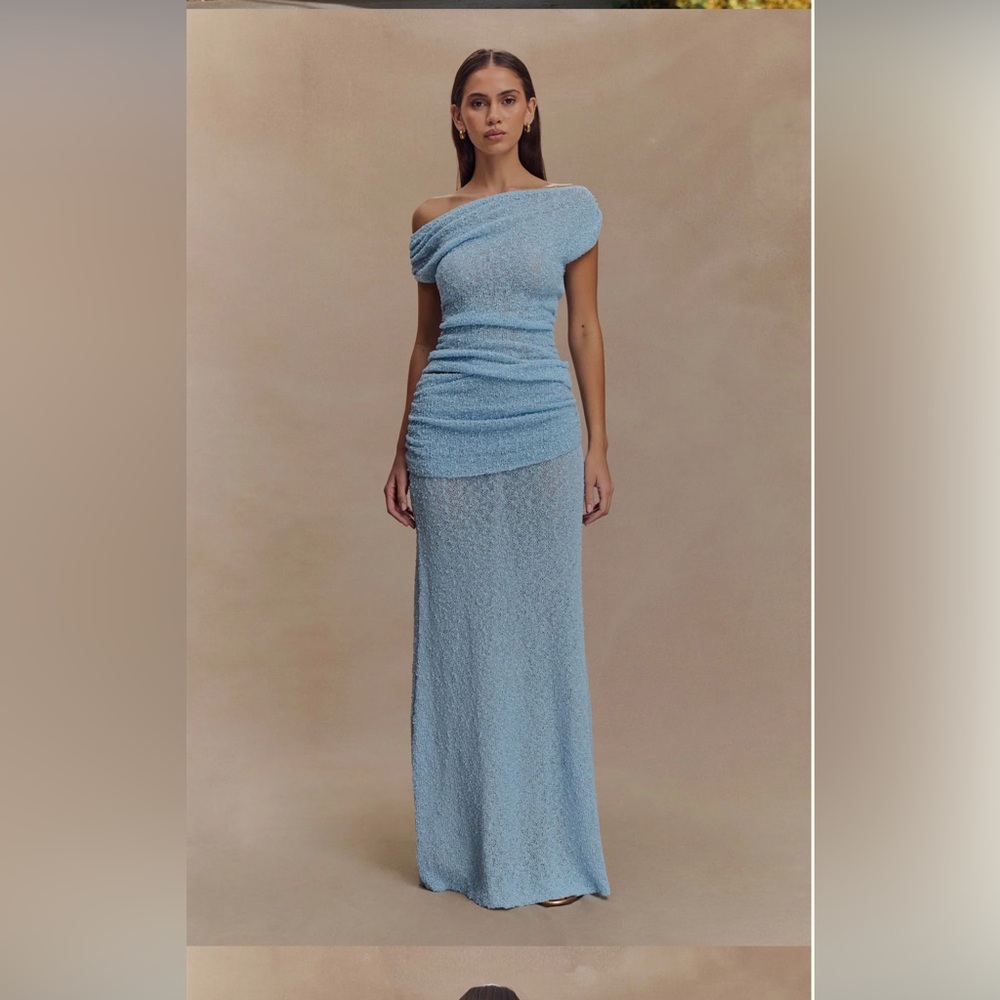 Meshki Petra knit skirt and Chloe knit top